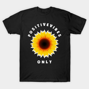 Positive Vibes Yellow Sunflower T-Shirt